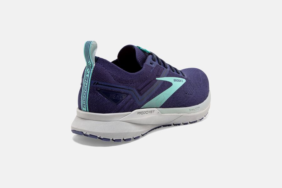 Brooks Ricochet 3 Road Running Shoes - Womens - Purple/Turquoise - CD8012634